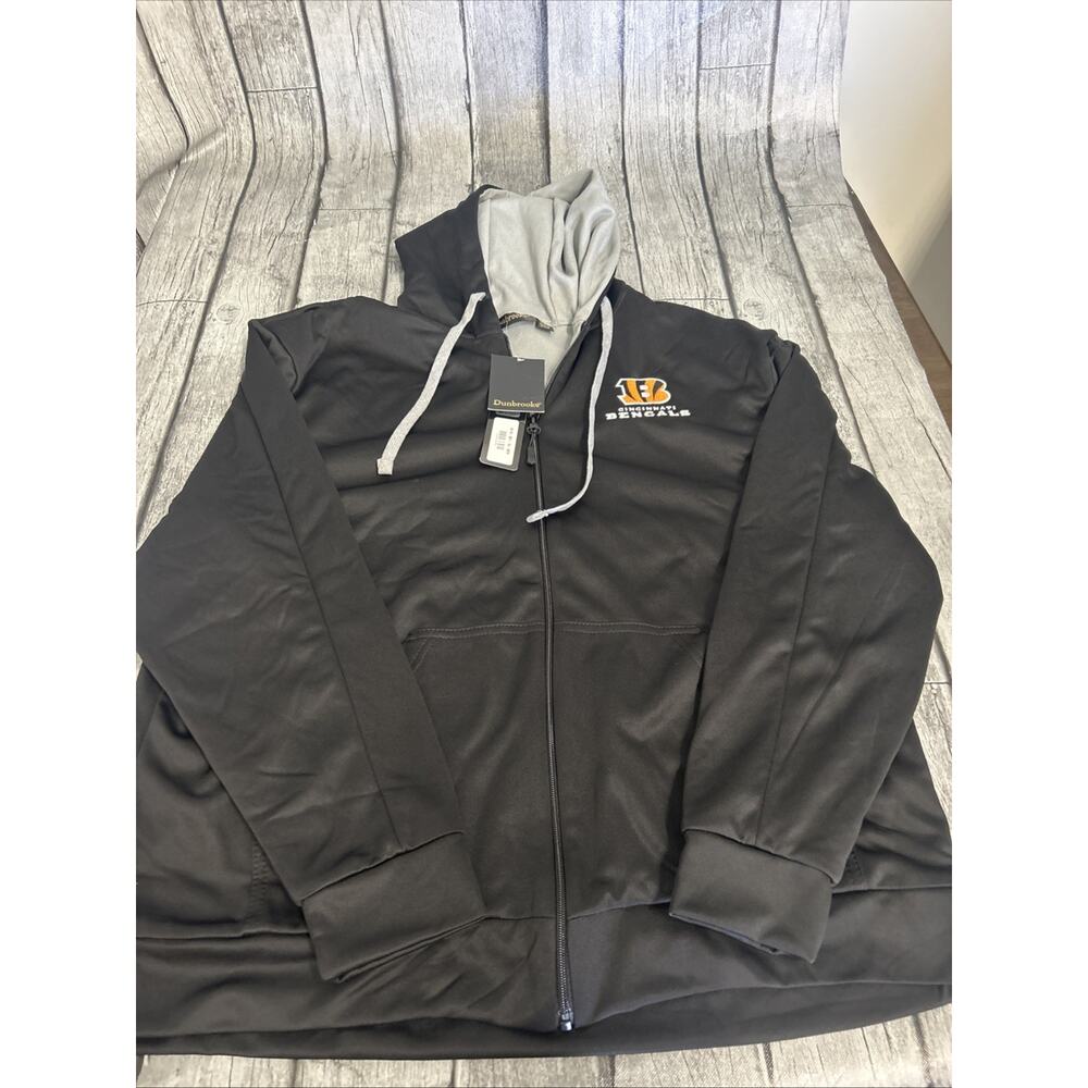 NWT Men’s Dunbrooke Cincinnati Bengals Apprentice Full-Zip Hoodie Black XL